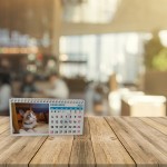 Calendario horizontal personalizado para mesa