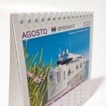 Calendario de mesa vertical personalizado