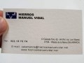Tarjeta verjurada Hierros Manuel