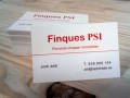Tarjetas en papel verjurado - Finques PSI