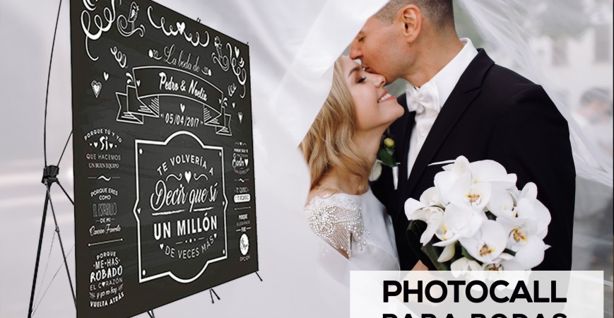 Photocall para boda barato