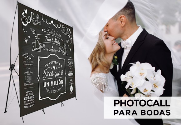 Photocall para boda barato